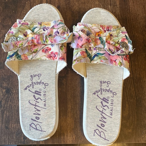 Blowfish Malibu Super Foam Sock Sandals size 8.5 Floral - Picture 1 of 5